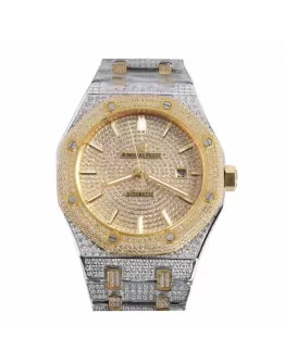 Audemars Piguet Royal Oak “Iced Out Yellow Gold” 15400SR.OO.1220SR.01 Premium Duplicate