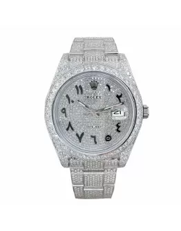 Rolex Datejust 126300 “Iced Out Arabic Dial” Super Clone Quality