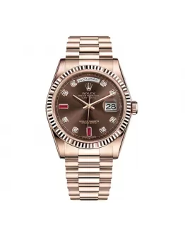 Rolex Day-Date 128235 “Chocolate Dial” Top Grade Clone 1:1