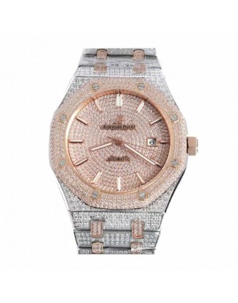 AP Royal Oak Iced Out Two-Tone 15400SR.OO.1220SR.01 Master Replica 1:1