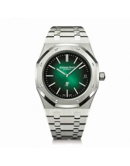 Audemars Piguet Royal Oak “Jumbo” Extra-Thin 16202ST “Green Dial” First-Class Clone