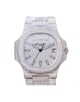 Patek Philippe Nautilus “Iced Out” 5719/10G Authentic Copy 1:1