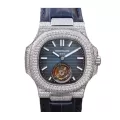 Patek Philippe Nautilus 5711 Tourbillon “Jumbo” Blue Dial Super Accurate Clone
