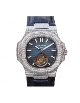 Patek Philippe Nautilus 5711 Tourbillon “Jumbo” Blue Dial Super Accurate Clone