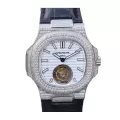 Patek Philippe Nautilus 5711 Tourbillon “Jumbo” White Dial Near Original Replica