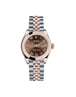 Rolex Lady-Datejust 279161 Chocolate Roman Dial Mirror Clone Quality