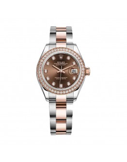 Rolex Lady-Datejust 279381RBR Everose Gold Diamond Bezel Precision Clone