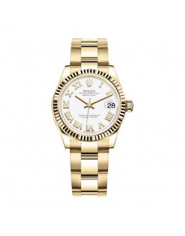 Rolex Datejust 278278 Yellow Gold Fluted Bezel Top Replica 1:1