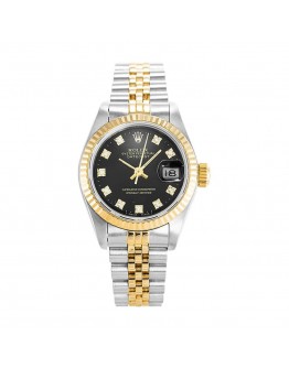 Rolex Datejust 69173 Lady Diamond Black Dial Premium Replica 1:1