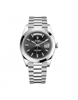 Rolex Day-Date 228206 “Black Diagonal Dial” Premium Copy 1:1