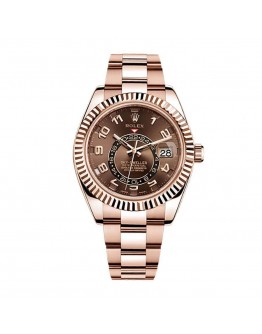 Rolex Sky-Dweller 326935 “Rose Gold Chocolate Dial” Authentic Super Replica