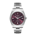 Rolex Oyster Perpetual m114300-0002 41MM Red Grape Dial Silver-tone Case