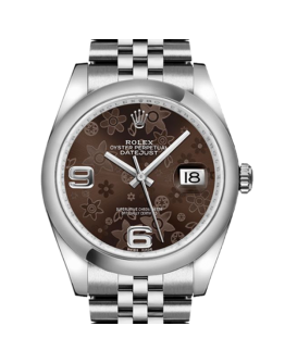 Rolex Datejust 116200BFAJ 36MM Bronze Floral Dial Silver-tone Case