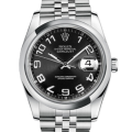 Rolex Datejust 116200BKCAJ 36MM Black Concentric Dial Silver-tone Case