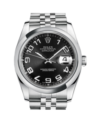 Rolex Datejust 116200BKCAJ 36MM Black Concentric Dial Silver-tone Case