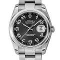 Rolex Datejust 116200BKCAO 36MM Black Concentric Dial Silver-tone Case