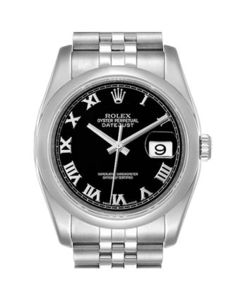 Rolex Datejust 116200BKRJ 36MM Black Dial Silver-tone Case