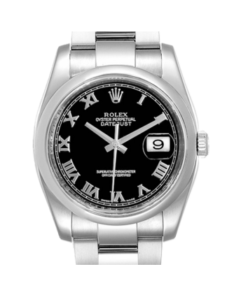 Rolex Datejust 116200BKRO 36MM Black Dial Silver-tone Case