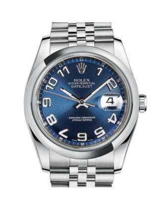 Rolex Datejust 116200BLCAJ 36MM Blue Concentric Dial Silver-tone Case