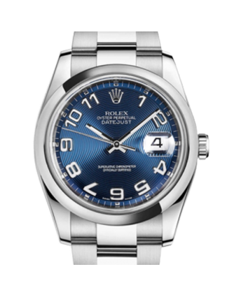 Rolex Datejust 116200BLCAO 36MM Blue Concentric Dial Silver-tone Case