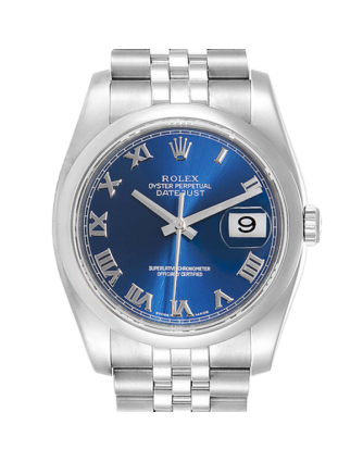 Rolex Datejust 116200BLRJ 36MM Blue Dial Silver-tone Case