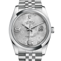 Rolex Datejust 116200SFAJ 36MM Silver Floral Dial Silver-tone Case