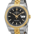 Rolex Datejust 116203BKSJ 36MM Black Dial Silver-tone Case