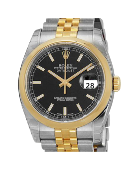 Rolex Datejust 116203BKSJ 36MM Black Dial Silver-tone Case