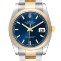 Rolex Datejust 116203SDO 36MM Blue Dial Silver-tone Case