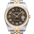 Rolex Datejust 116203BRAJ 36MM Brown Dial Silver-tone Case