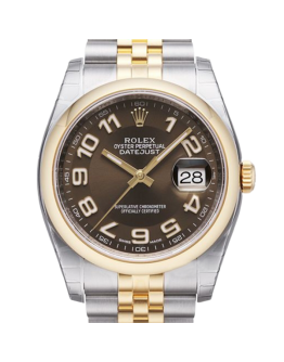 Rolex Datejust 116203BRAJ 36MM Brown Dial Silver-tone Case