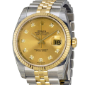 Rolex Datejust 116233-CDJ 36MM Champagne Dial Silver-tone Case