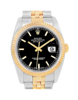 Rolex Datejust 116233BKSJ 36MM Black Dial Silver-tone Case