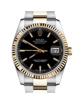 Rolex Datejust 116233BKSO 36MM Black Dial Silver-tone Case