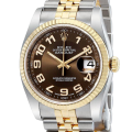 Rolex Datejust 116233BRAJ 36MM Brown Dial Silver-tone Case