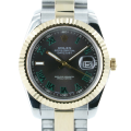 Rolex Datejust 116233GYRO 36MM Wimbledon Dial Silver-tone Case