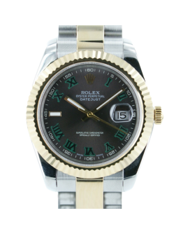 Rolex Datejust 116233GYRO 36MM Wimbledon Dial Silver-tone Case