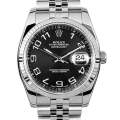 Rolex Datejust 116234BKCAJ 36MM Black Dial Silver-tone Case