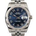 Rolex Datejust 116234BLCAJ 36MM Blue Concentric Dial Silver-tone Case