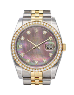 Rolex Datejust 116243BKMDJ 36MM Mother of Pearl Silver-tone Case