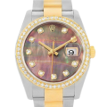 Rolex Datejust 116243BKMDO 36MM Mother of Pearl Silver-tone Case