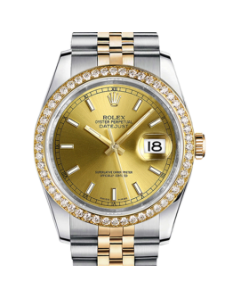 Rolex Datejust 116243CSJ 36MM Champagne Dial Silver-tone Case