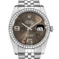 Rolex Datejust 116244BFAJ 36MM Bronze Floral Dial Silver-tone Case