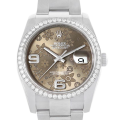 Rolex Datejust 116244BFAO 36MM Bronze Floral Dial Silver-tone Case