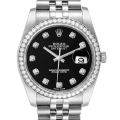 Rolex Datejust 116244BKDJ 36MM Black Dial Silver-tone Case