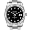 Rolex Datejust 116244BKDO 36MM Black Dial Silver-tone Case