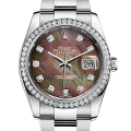 Rolex Datejust 116244BKMDO 36MM Mother of Pearl Silver-tone Case