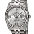 Rolex Datejust 116244SFAJ 36MM Silver Floral Dial Silver-tone Case