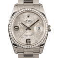 Rolex Datejust 116244SFAO 36MM Silver Floral Dial Silver-tone Case