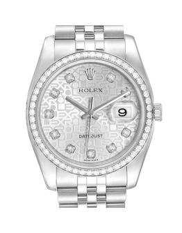 Rolex Datejust 116244SJDJ 36MM Silver Dial Silver-tone Case